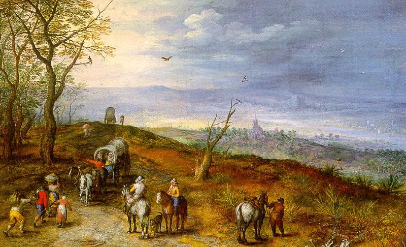 Jan Brueghel Wayside Encounter France oil painting art